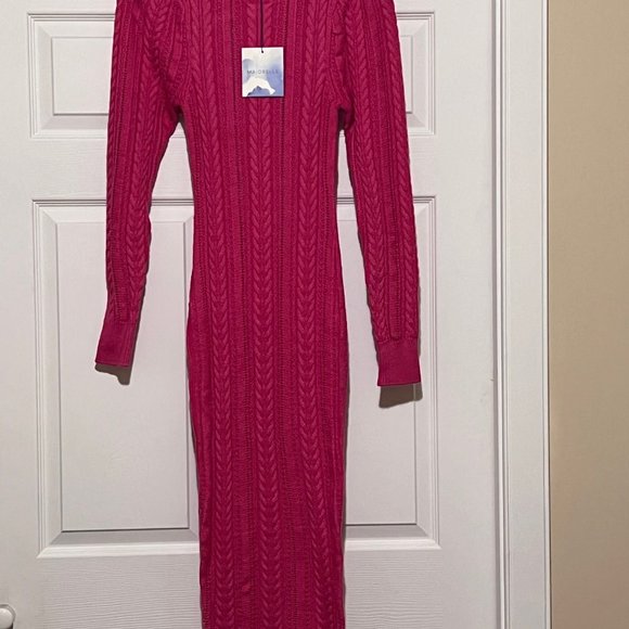 BNWT Majorelle - Sasi Cable Knit Dress - Bright Pink - Small - Picture 4 of 5
